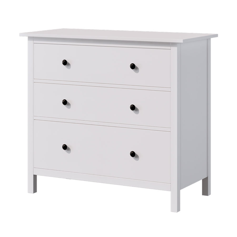 Комод "Кымор" 3 ящика (1080*960*500 мм.) №5031020203 (белый) (Лузалес-РФ)