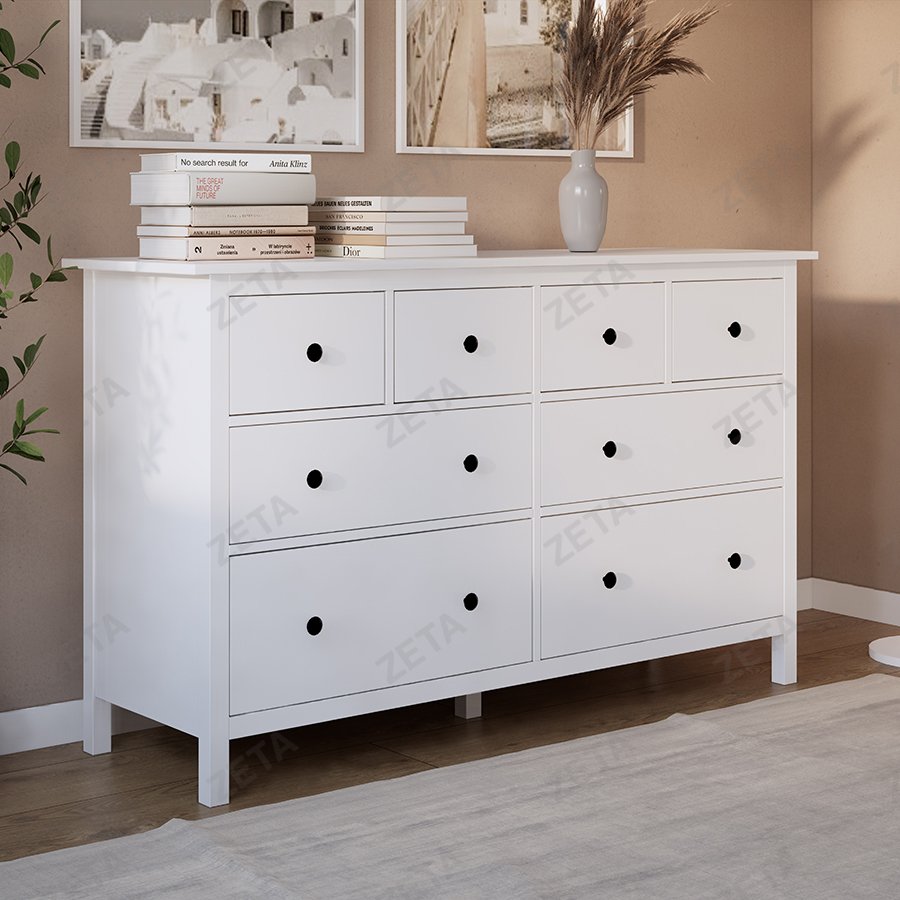Комод "Кымор" 8 ящиков (1600*960*500 мм.) №5031020503 (белый) (Лузалес-РФ)