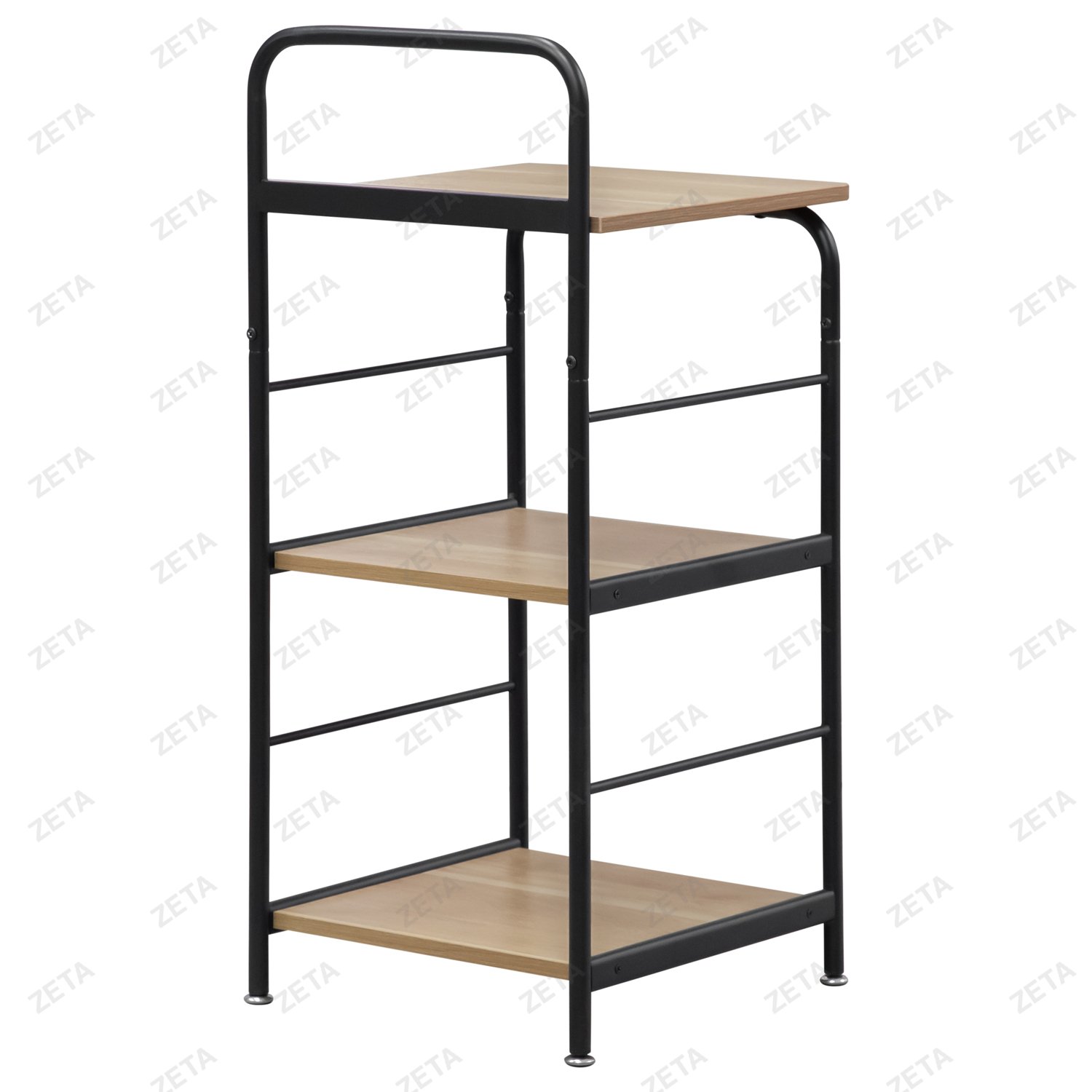 Стеллаж 3 полки (420х400х900 мм.) №S-80-1 (чёрный) (ВИ)