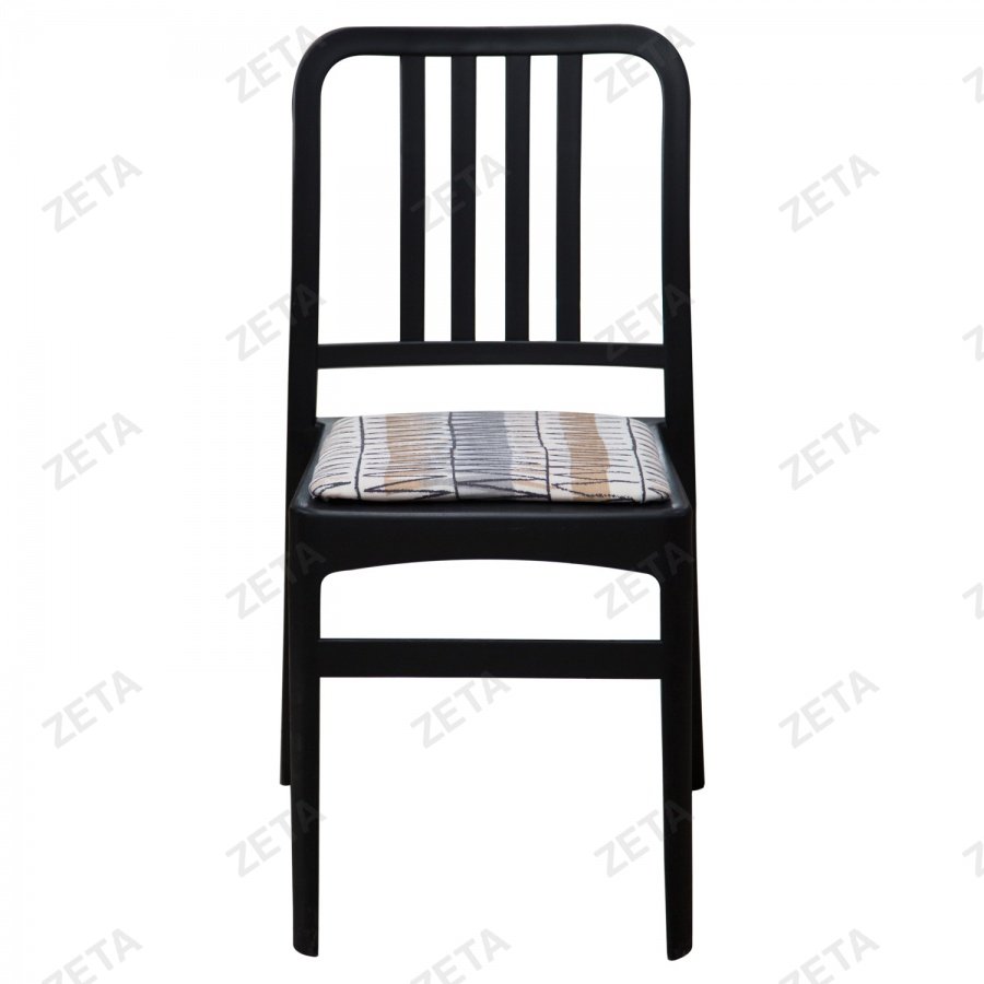 Стул пластиковый "Джеф" с мягким элементом (чёрный)