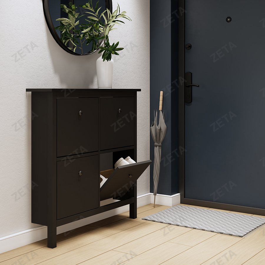 Обувница "Кымор" (1070*1010*220 мм.) №5031070205 (чёрный) (Лузалес-РФ)