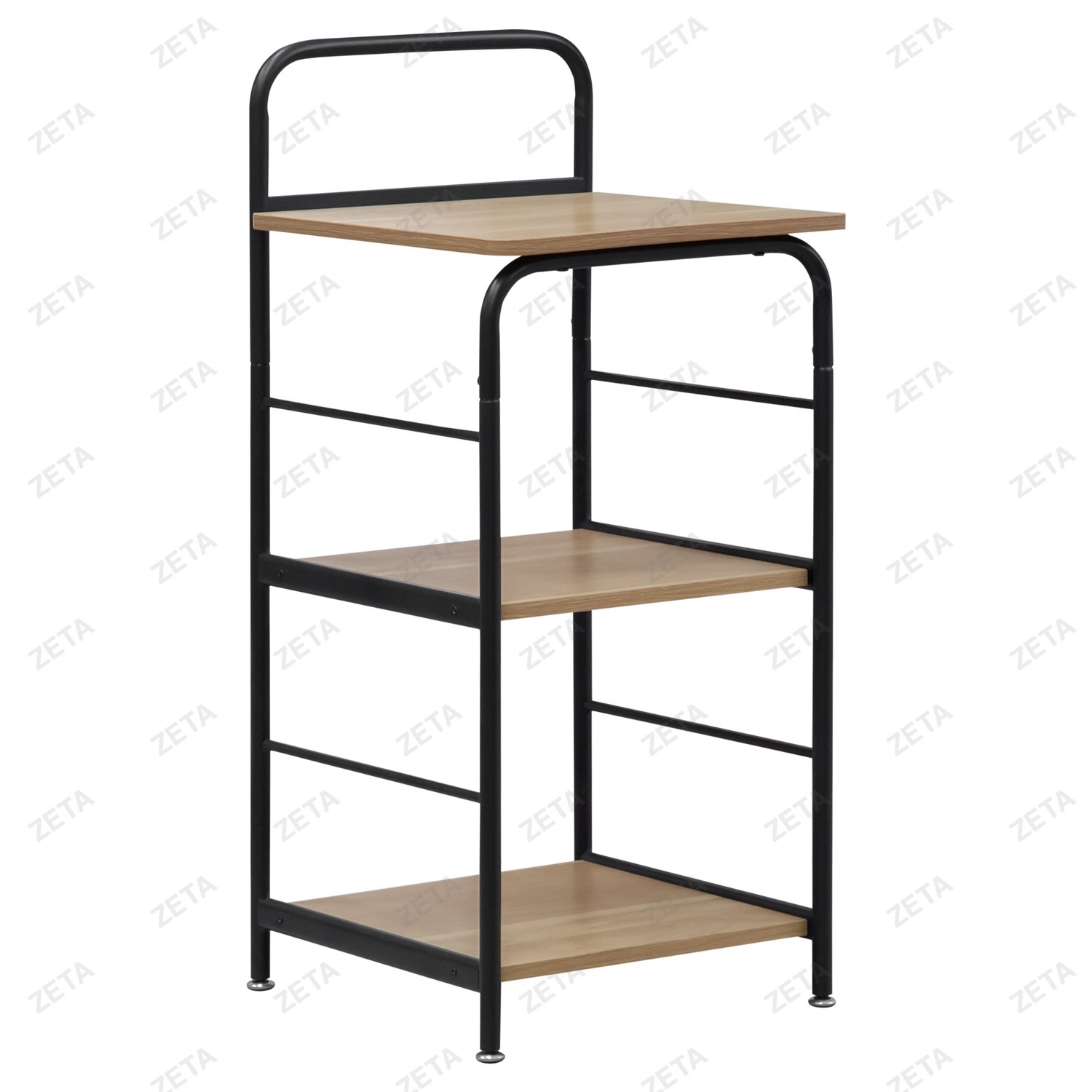 Стеллаж 3 полки (420х400х900 мм.) №S-80-1 (чёрный) (ВИ)